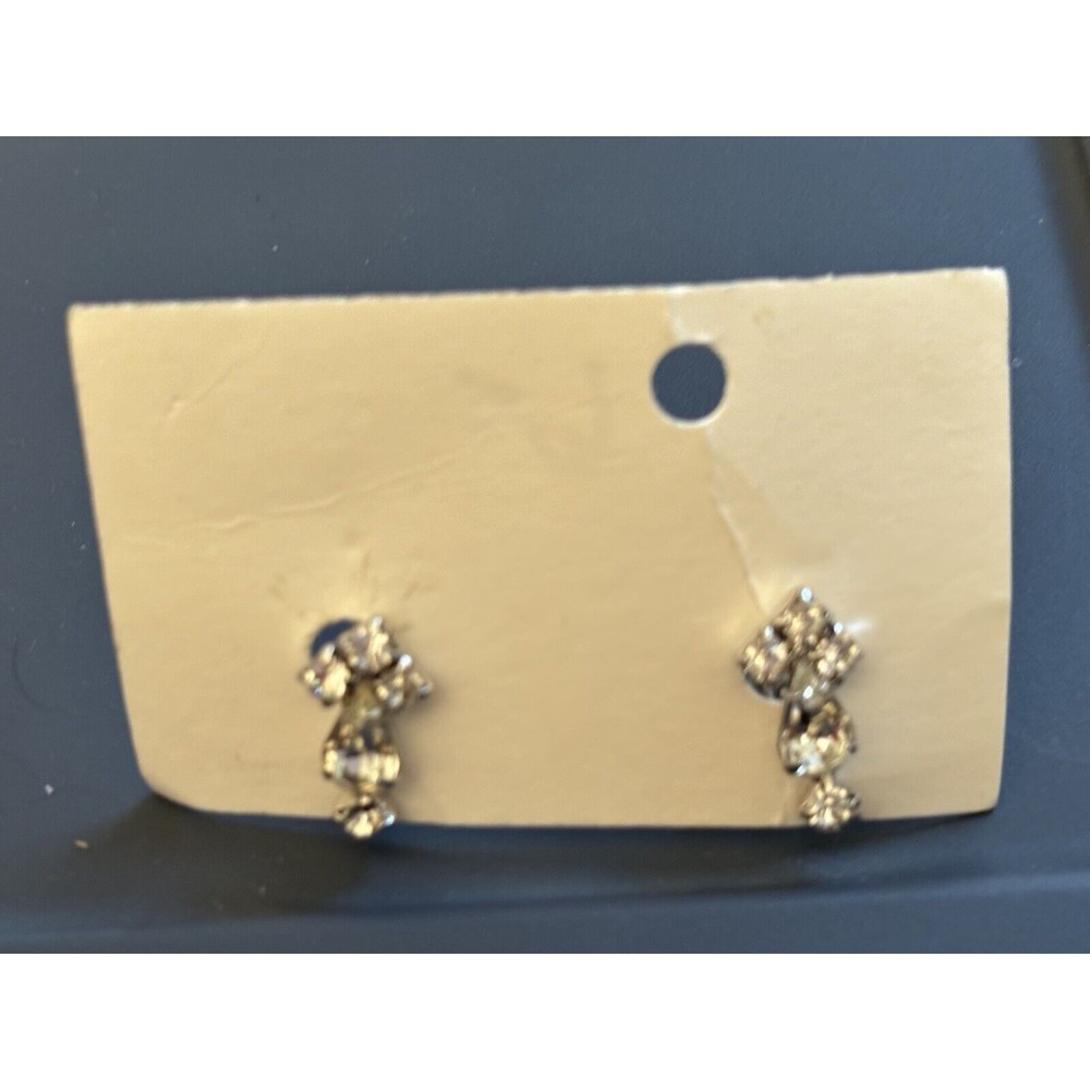Vintage Rhinestone Screw Back Earrings